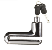 Bloccadisco KryptoLok 10S cromato con chiave e custodia per sicurezza moto.