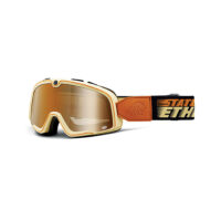 Maschera da motocross 100% Barstow Ethos con lente bronzo, ideale per protezione e stile.