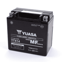 Batteria moto Yuasa YTX14 12V-12AH sigillata, attivata e pronta all'uso. Ideale per veicoli e motoci.