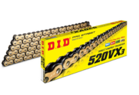 CATENA DID 520VX3 (Gold & Black) - Lunghezze: 112-114-116 maglie con giunto a rivetto (ZJ) (SG-533081122)