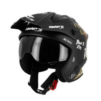 Casco jet TROOPER Full Gas S769, ideale per moto e scooter, con visiera parasole e design aerodinami.